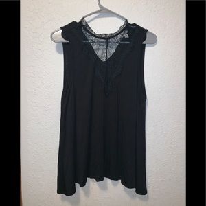 Lace top, flowy, very flattering